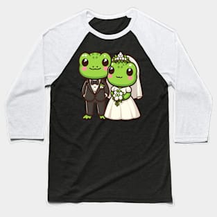 Just married cute frog copules Baseball T-Shirt